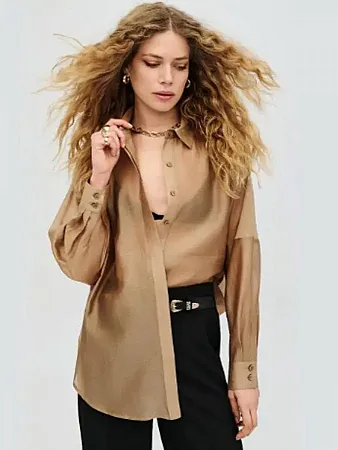 ACCESS - Γυναικείο πουκάμισο 63-7071-BEIGE