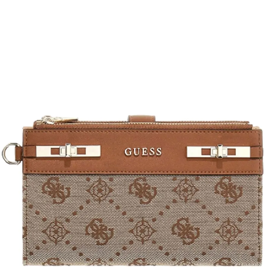 GUESS - Γυναικείο πορτοφόλι MELINDA LOGO SLG JP9902157 Latte Logo
