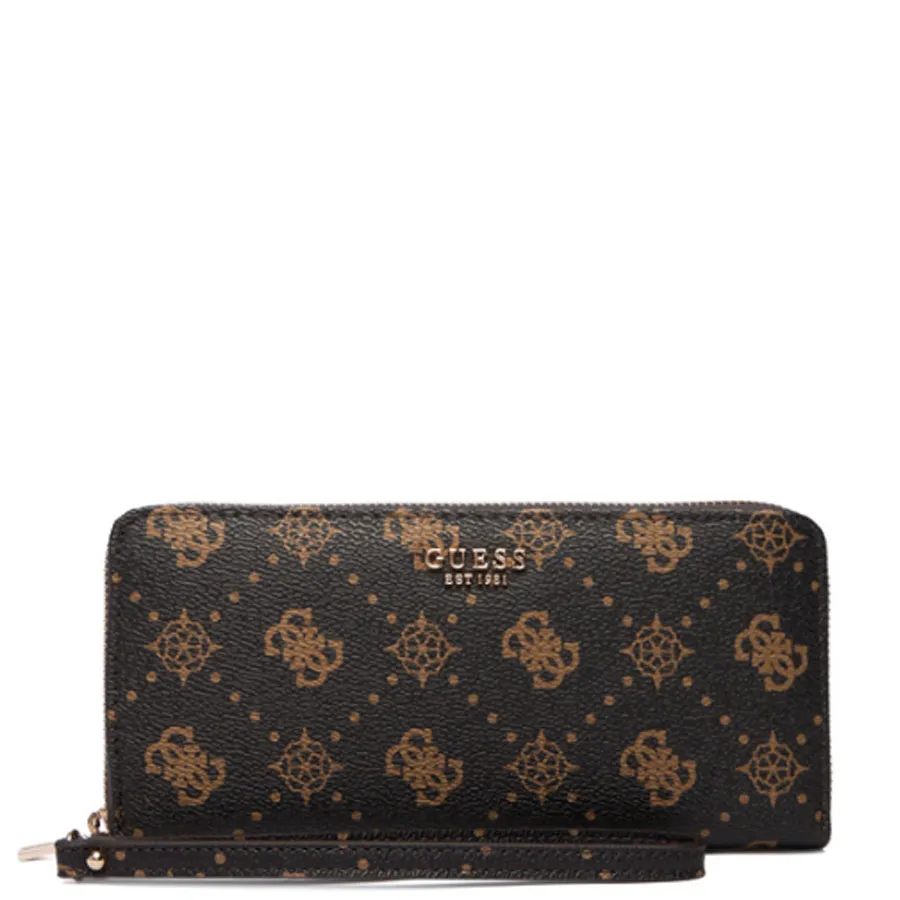 GUESS - Γυναικείο πορτοφόλι CARRIE LOGO SLG GP9898146 Espresso Logo