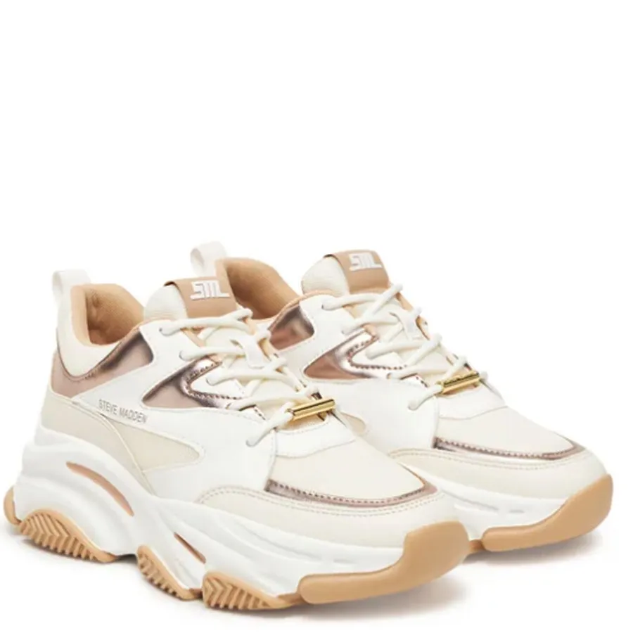 STEVE MADDEN - Γυναικεία sneakers PROGRESSIVE 11004678-10M Cream Rose Gld