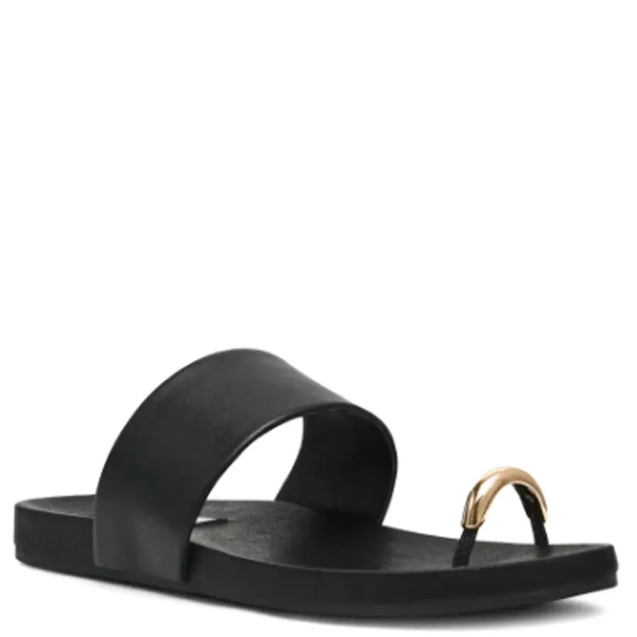 STEVE MADDEN - Γυναικείες παντόφλες DOVE 11005329-017 Black Leat