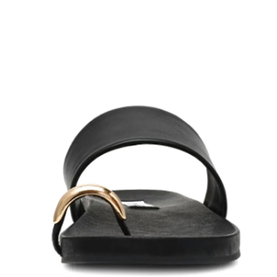 STEVE MADDEN - Γυναικείες παντόφλες DOVE 11005329-017 Black Leat