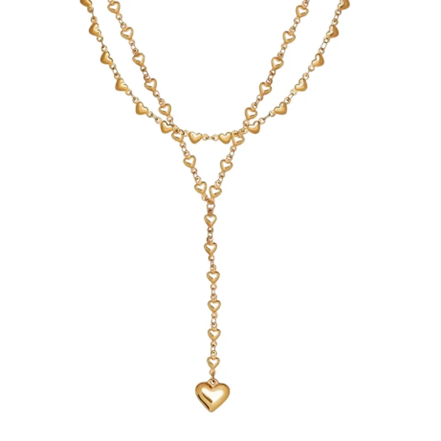 ALMYNOMA - Γυναικείο κολιέ LOVE YOURSELF GOLD Χρυσό