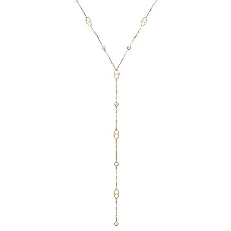 ALMYNOMA - Γυναικείο κολιέ FOREVER LOVE GOLD Χρυσό