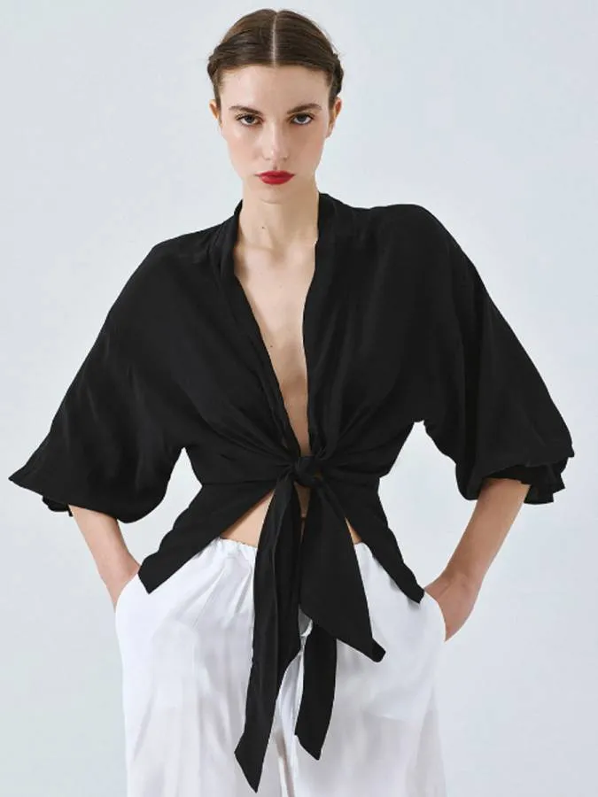 ACCESS - Γυναικείο κιμονό 63-1049-BLACK