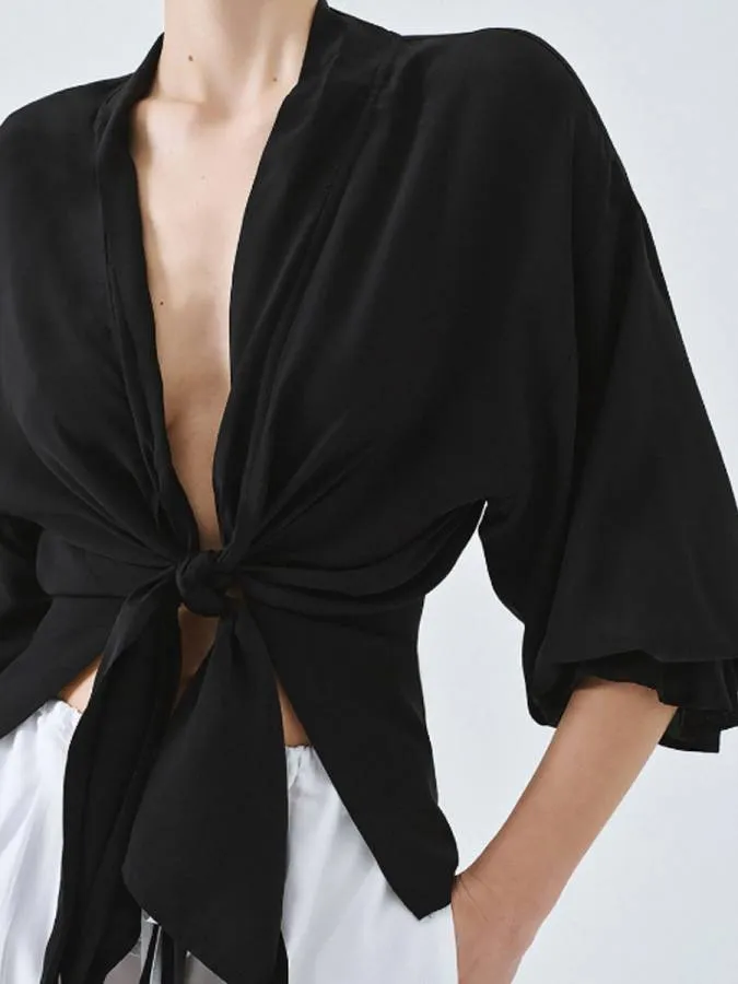 ACCESS - Γυναικείο κιμονό 63-1049-BLACK