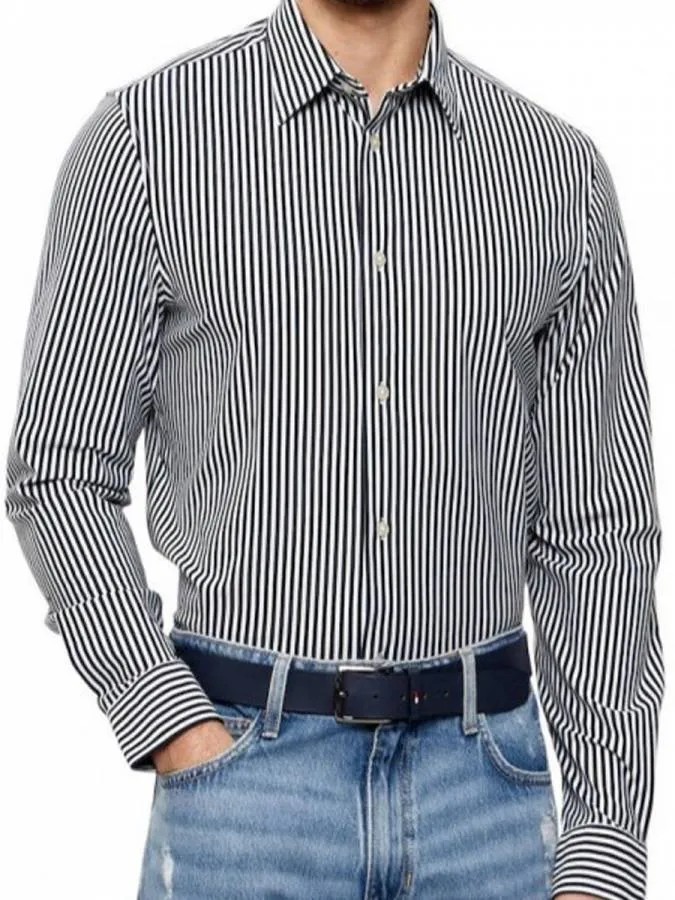 GUESS - Ανδρικό πουκάμισο Regular Fit M6RH40WM302-SM0R Μπλε