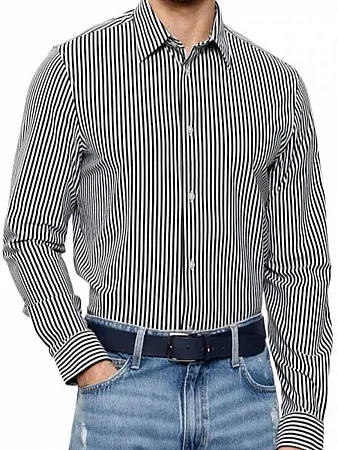 GUESS - Ανδρικό πουκάμισο Regular Fit  M6RH40WM302-SM0R Μπλε