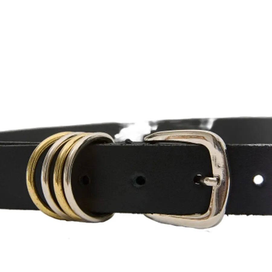 LEATHER TWIST - Γυναικεία ζώνη DOUBLE SHOT FW26/13 ΜΑΥΡΟ