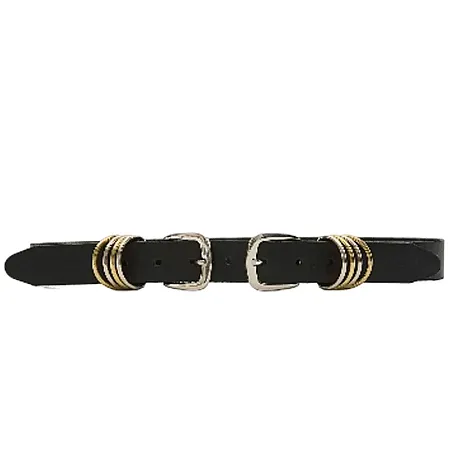 LEATHER TWIST - Γυναικεία ζώνη DOUBLE SHOT FW236/13 ΜΑΥΡΟ