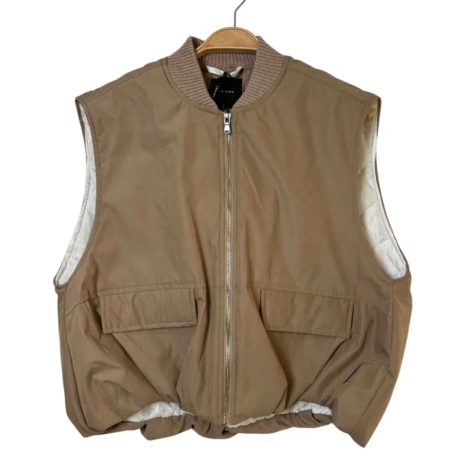 LUMINA - Γυναικείο γιλέκο L9401 Beige