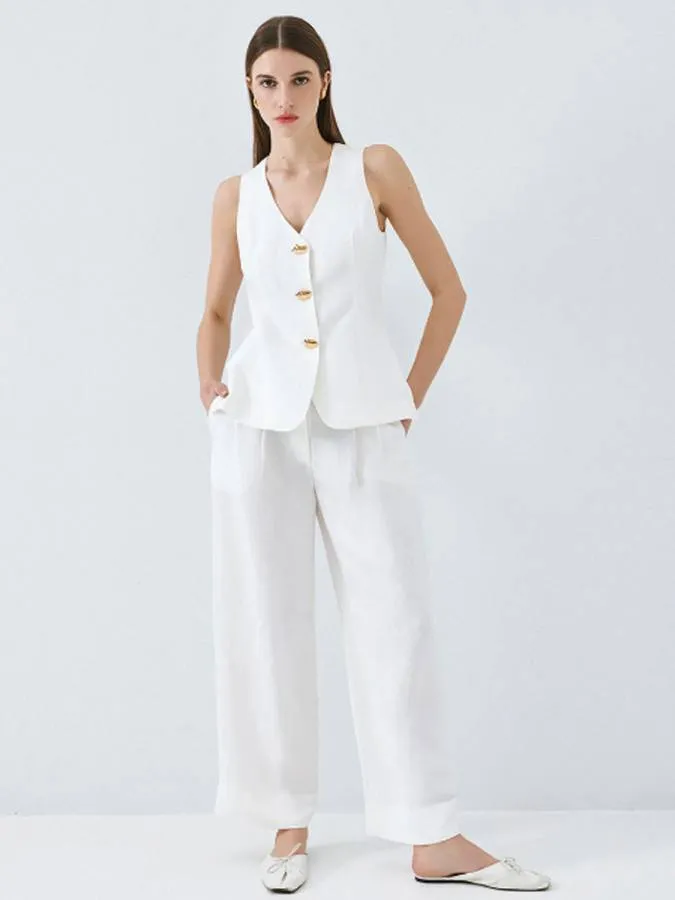 ACCESS - Γυναικείο παντελόνι 63-5005-OFWHT