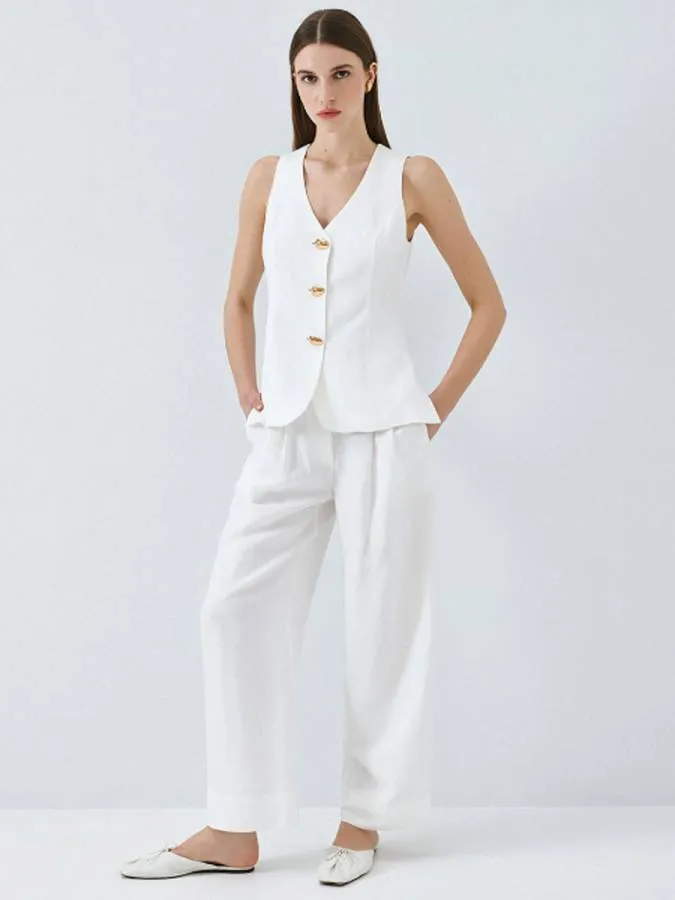 ACCESS - Γυναικείο παντελόνι 63-5005-OFWHT