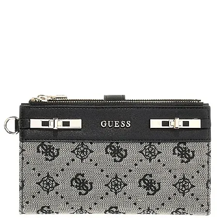 GUESS - Γυναικείο πορτοφόλι MELINDA LOGO SLG JP9902157 Black Logo