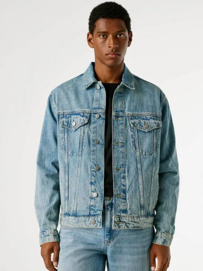 PEPE JEANS - Ανδρικό πανωφόρι REGULAR JACKET PM40271593V1 (000) Denim