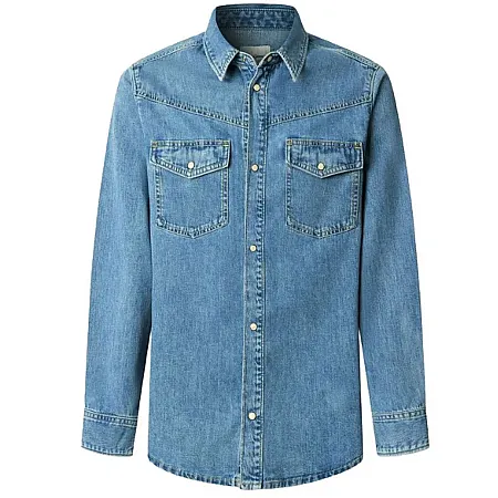 PEPE JEANS - Ανδρικό πουκάμισο AUTHENTIC SHIRT BROOKS PM30909153V2 (000) Denim