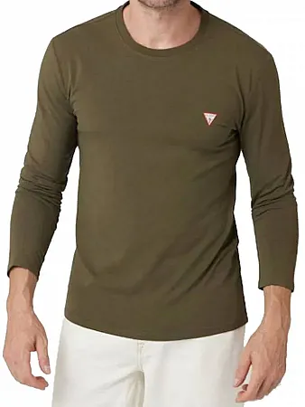 GUESS - Ανδρική μπλούζα Slim Fit M2YI28J1314-G8F6 Λαδί