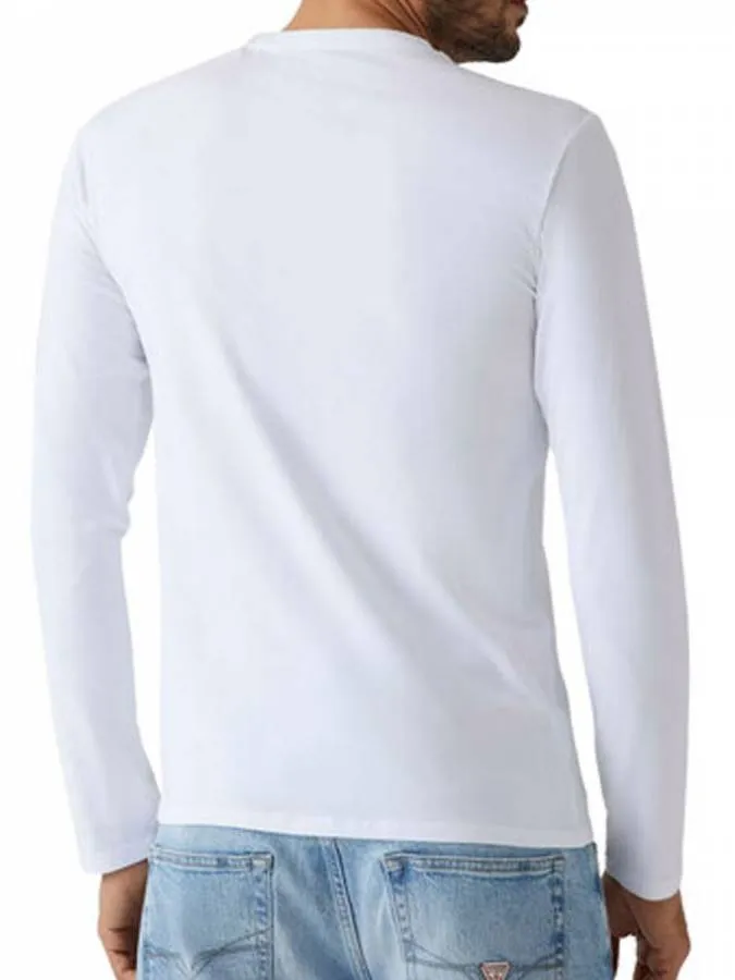 GUESS - Ανδρική μπλούζα Slim Fit M2YI28J1314-G011 Λευκό