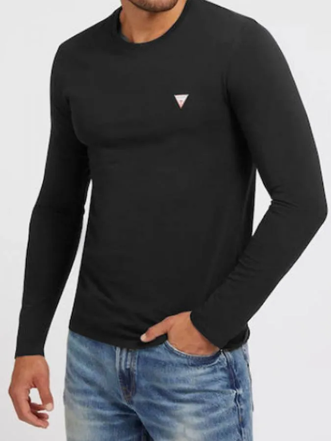 GUESS - Ανδρική μπλούζα Slim Fit M2YI28J1314-JBLK Μαύρο