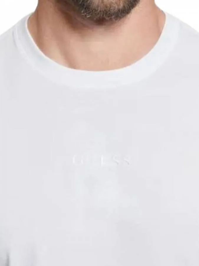 GUESS - Ανδρικό T-shirt Slim Fit M4GP39K7HD0-G011 Λευκό