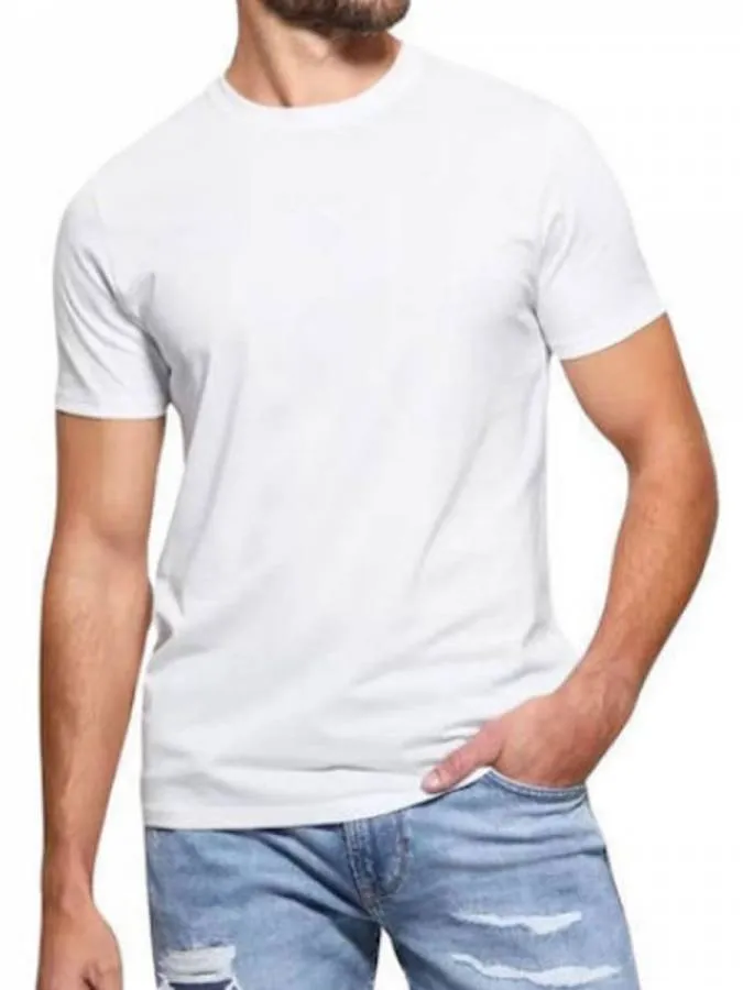 GUESS - Ανδρικό T-shirt Slim Fit M4GP39K7HD0-G011 Λευκό