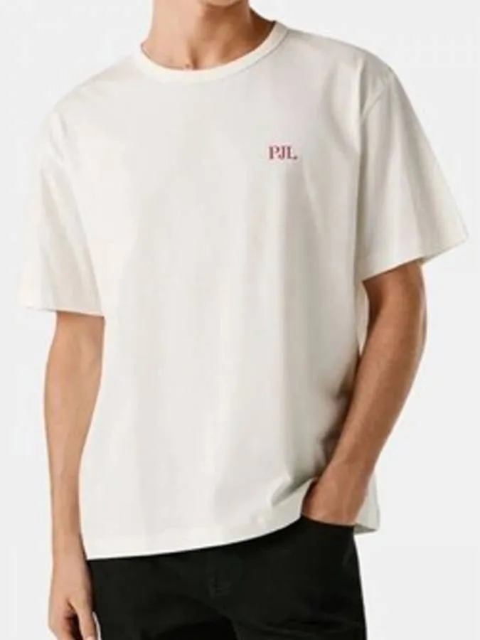 PEPE JEANS - Ανδρικό T-shirt Regular Fit  GARRET TEE PM5010166 (803) Off White