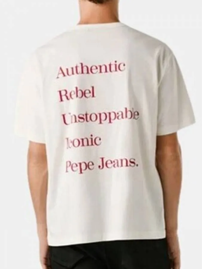 PEPE JEANS - Ανδρικό T-shirt Regular Fit  GARRET TEE PM5010166 (803) Off White