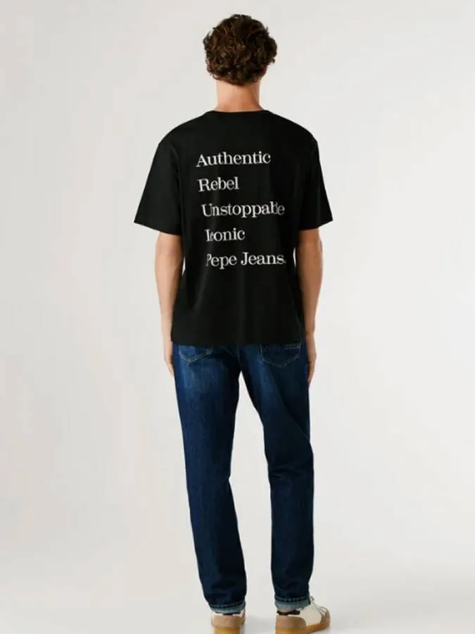 PEPE JEANS - Ανδρικό T-shirt Regular Fit GARRET TEE PM5010166 (999) Black