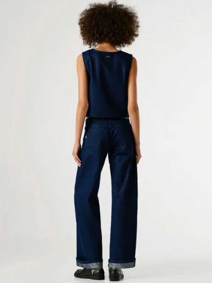 PEPE JEANS - Γυναικείο jean High-Rise Wide Fit Jeans - Lina PL2050923 (000) Denim