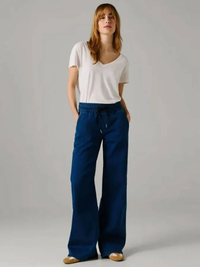 PEPE JEANS - Γυναικείο jean Mid-Rise Loose Fit Jeans - Eva PL2050646 (000) Denim