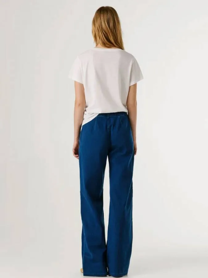 PEPE JEANS - Γυναικείο jean Mid-Rise Loose Fit Jeans - Eva PL2050646 (000) Denim