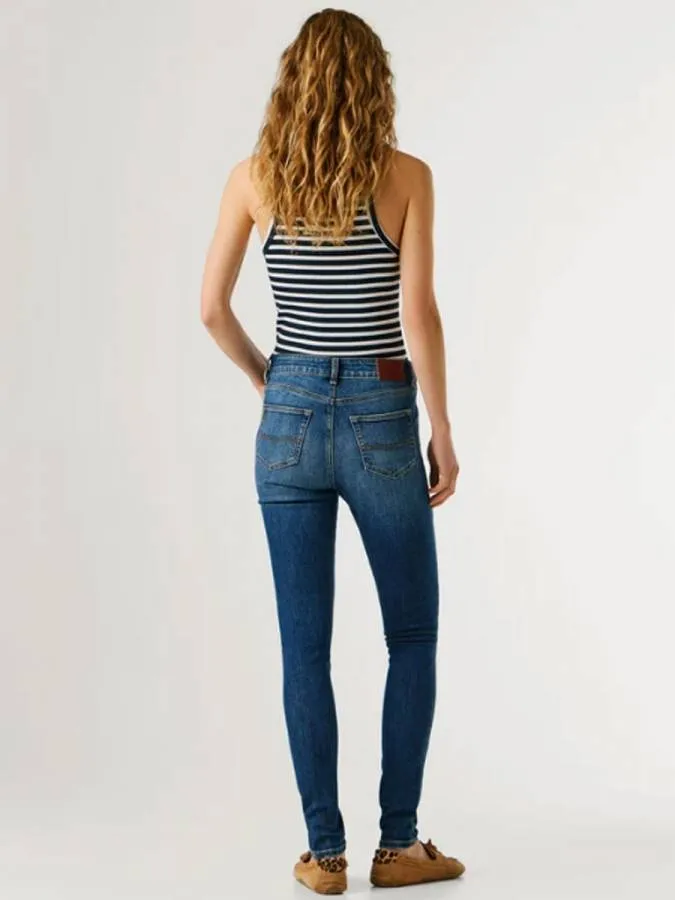 PEPE JEANS - Γυναικείο jean Mid-Rise Skinny Fit Jeans - Regent PL2047288 (000) Denim