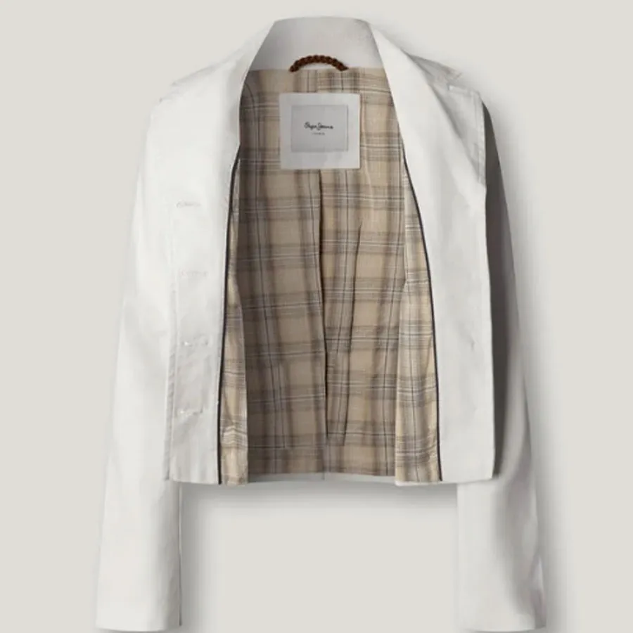 PEPE JEANS - Γυναικείο jacket Cropped Fit Twill Jacket PL4024449 (800) White