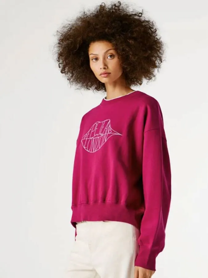 PEPE JEANS - Γυναικεία μπλούζα Crew Neck Logo Sweatshirt PL5800042 (387) Penn Pink