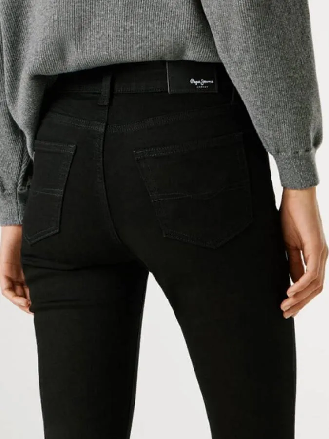 PEPE JEANS - Γυναικείο παντελόνι Mid-Rise Skinny Fit Jeans - Regent PL2047288  (9CA)  Clean Deep Black