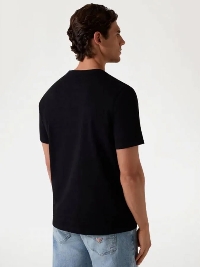 GUESS - Ανδρικό T-shirt Regular Fit M4YI0AKCCM1-JBLK Μαύρο