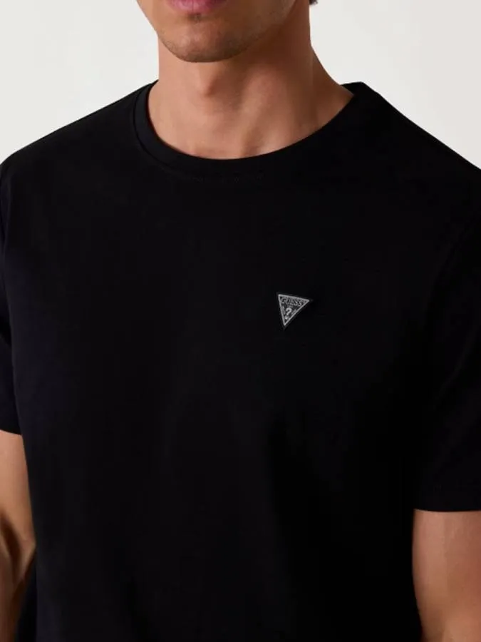 GUESS - Ανδρικό T-shirt Regular Fit M4YI0AKCCM1-JBLK Μαύρο