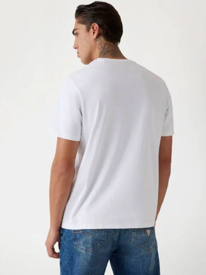 GUESS - Ανδρικό T-shirt Regular Fit M4YI0AKCCM1-G011 Λευκό