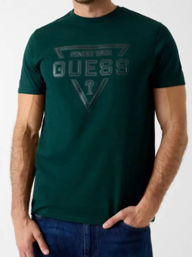GUESS - Ανδρικό T-shirt Slim Fit M6RI09I3Z14-G8J3 Πράσινο
