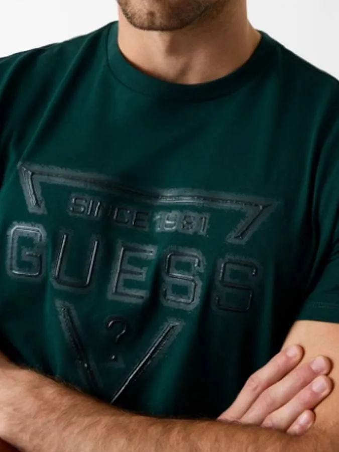 GUESS - Ανδρικό T-shirt Slim Fit M6RI09I3Z14-G8J3 Πράσινο