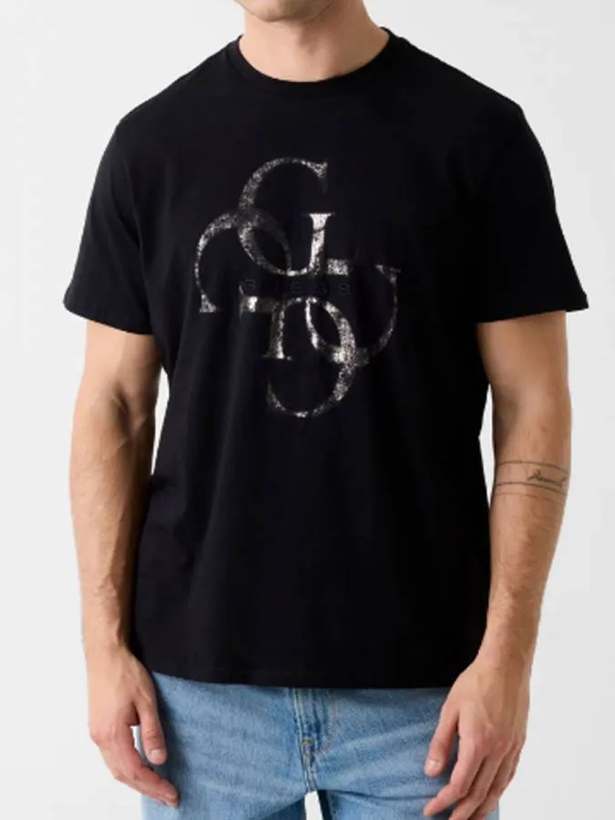 GUESS - Ανδρικό T-shirt Regular Fit M6RI03I3Z14-JBLK Μαύρο