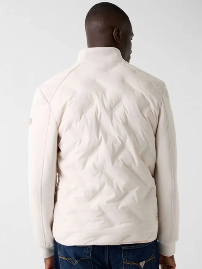 GUESS - Ανδρικό μπουφάν M6RL10WJ232-G1I6 Κρεμ