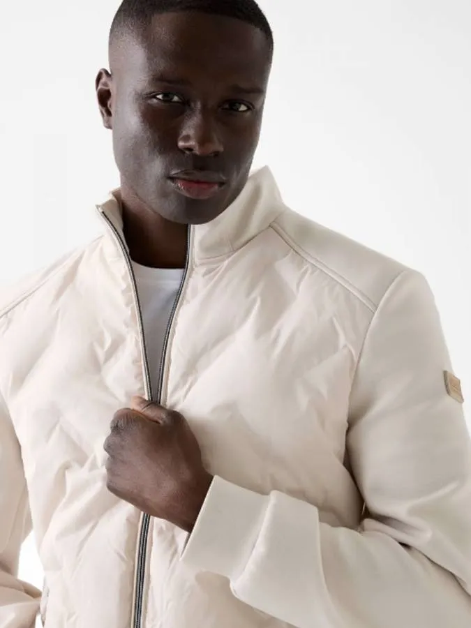 GUESS - Ανδρικό μπουφάν M6RL10WJ232-G1I6 Κρεμ