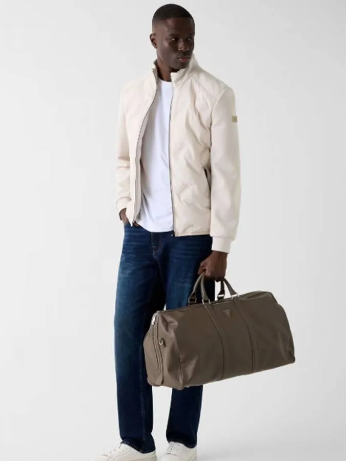 GUESS - Ανδρικό μπουφάν M6RL10WJ232-G1I6 Κρεμ