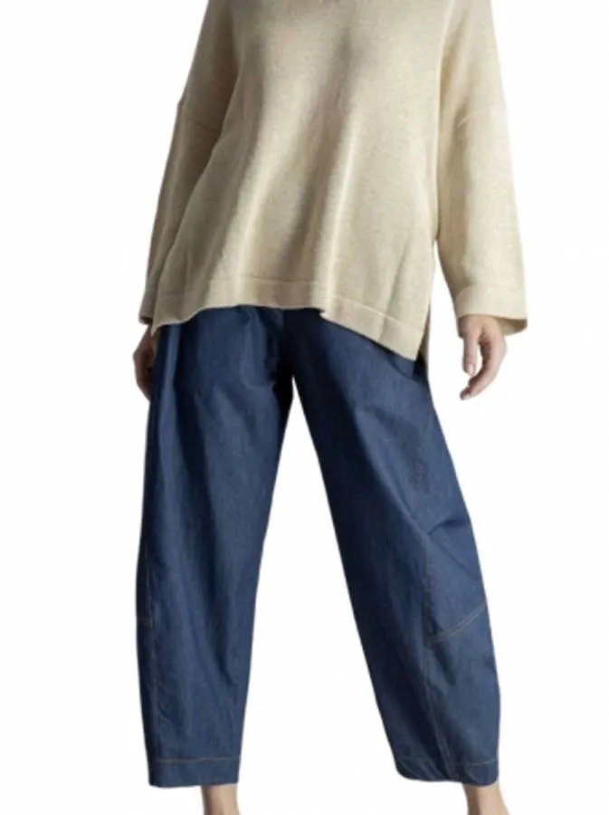 MOUTAKI - Γυναικείο παντελόνι 25.03.30 Μπλε