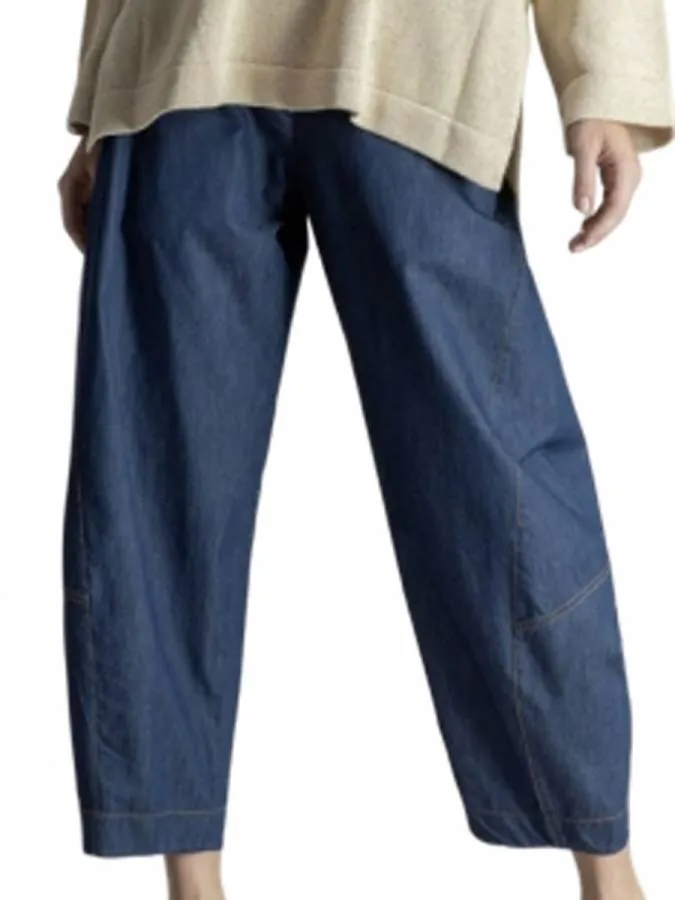 MOUTAKI - Γυναικείο παντελόνι 25.03.30 Μπλε