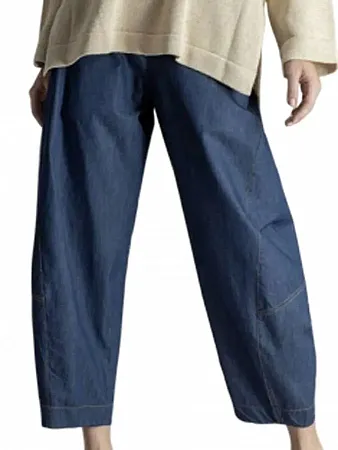 MOUTAKI - Γυναικείο παντελόνι 25.03.30 Μπλε