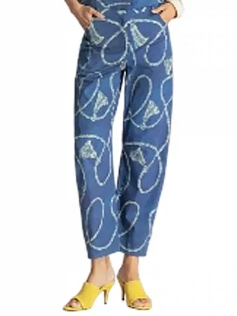 MOUTAKI - Γυναικείο παντελόνι 26.09.01 Μπλε