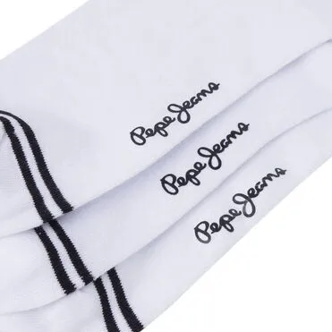 PEPE JEANS - Γυναικείες κάλτσες PEPE TR 3P PMU30044 (800) White