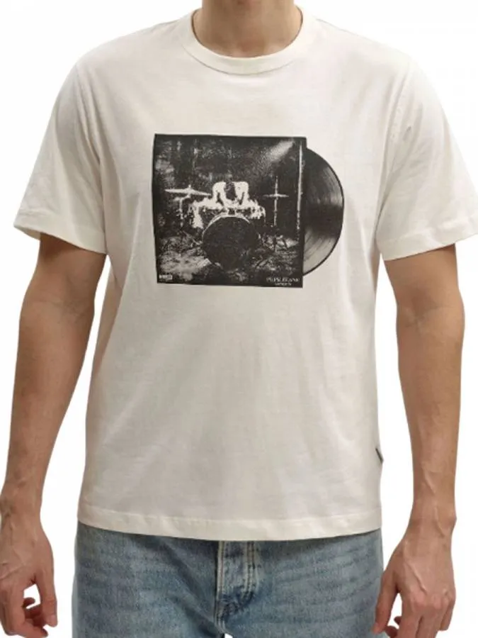 PEPE JEANS - Ανδρικό T-shirt  Regular Fit SAWER TEE PM501073 (803) Off White